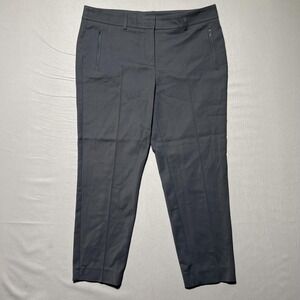 Akris Punto Pants Womens 8 Charcoal‎ Gray Stretch Ankle Cropped Zip Pocket Dress